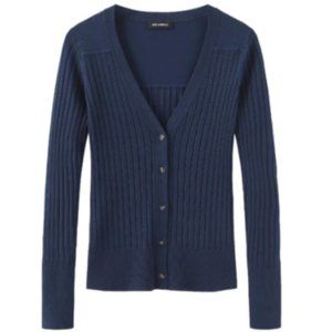 Fitted Ribbed Cardigan - 525 American